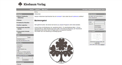 Desktop Screenshot of kleebaum-verlag.de