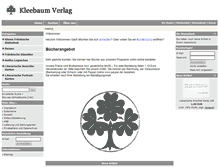 Tablet Screenshot of kleebaum-verlag.de